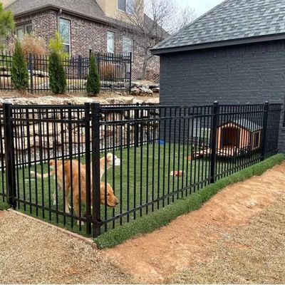 6 فوت رنگ صفحه مربع لوله فولاد حصار چوب های کوباش سفید