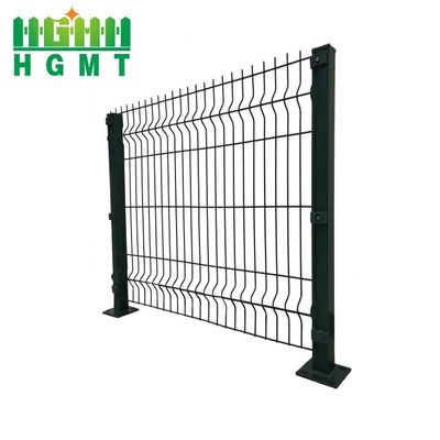 امنیت بیرونی PVC پوشش سبز 3d Welded Wire Mesh Fence پانل خم شده منحنی محيط حصار