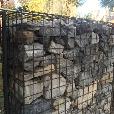 گالوانیزه 3mx1mx1m Welded Gabion Wire Mesh برای دیوار نگهدارنده رودخانه