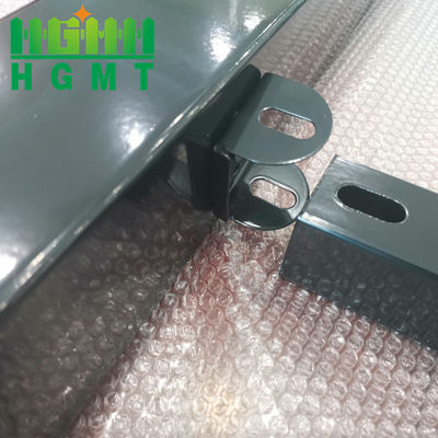 مربع پست فولاد لوله ای حصار حیاط تزئینی استخر سیاه PVC پوشش