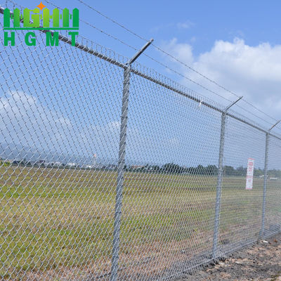 5 فوت 15 م رول سیکلون سیم الماس میش مزرعه زنجیره ای لینک حصار گرم غوطه ور گالوانیزه