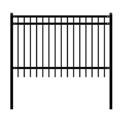 حصار امنیتی بیرونی با پنل فلزی آهن آلومینیوم گارنیسون لوله ای برای باغ خانه فریم پلاستیکی فولاد درب ورودی