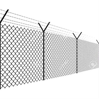 گالوانیزه گرم غوطه ور شده Cyclone Wire Mesh 8 فوت زنجیر لینک حصار رول برای sliver