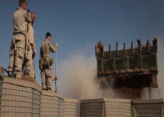 100*100 میلی متر سبد های گالوانیزه HESCO قهوه ای کیسه Hesco