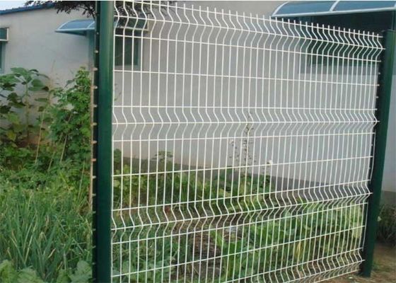 پوشش 3D خمیده 50 * 200mm Peach Post Fence PE گالوانیزه